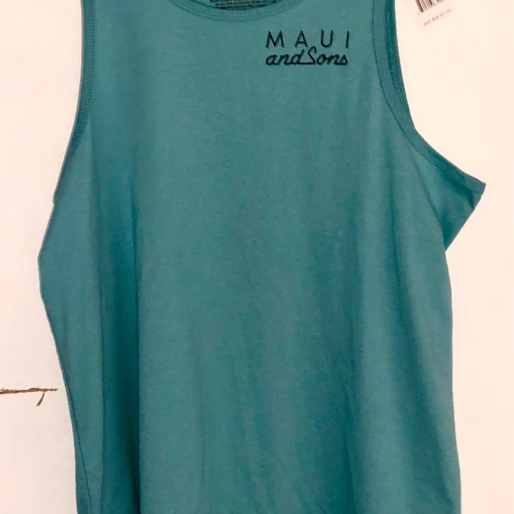 Maui and Sons Aqua Sleeveless Top